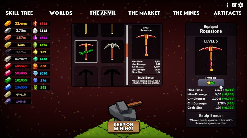 《继续挖矿! 世界》官方中文 快节奏增量类游戏 解压可玩免安装版 - 游戏网格GameGrid